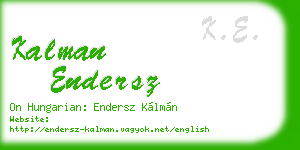 kalman endersz business card